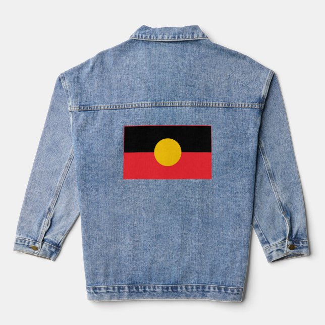 Australian Aboriginal flag  Denim Jacket (Back)