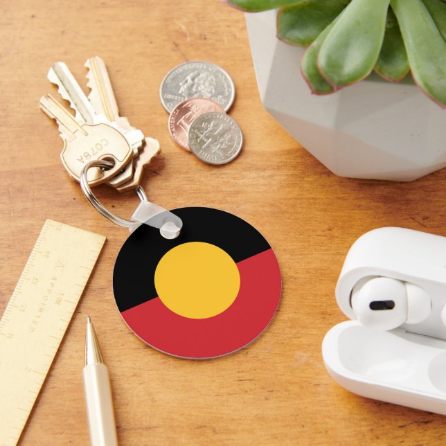 Australian Aboriginal flag  Key Ring (Desk)