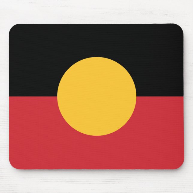 Australian Aboriginal flag  Mouse Mat (Front)