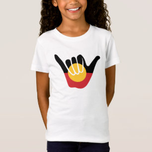 Australian Aboriginal Flag Shaka sign hang loose T-Shirt