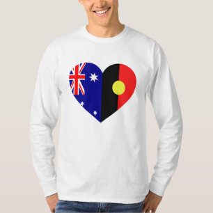 Australian Aboriginal Heart Flags T-Shirt