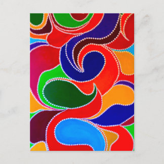 Australian Aboriginal Rainbow Dreamtime Print Postcard