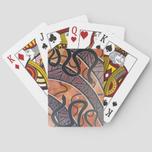 Australian Aboriginal snake playing cards