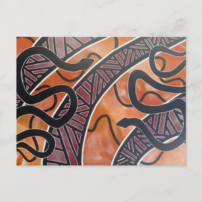 Australian Aboriginal snake post card (Front)