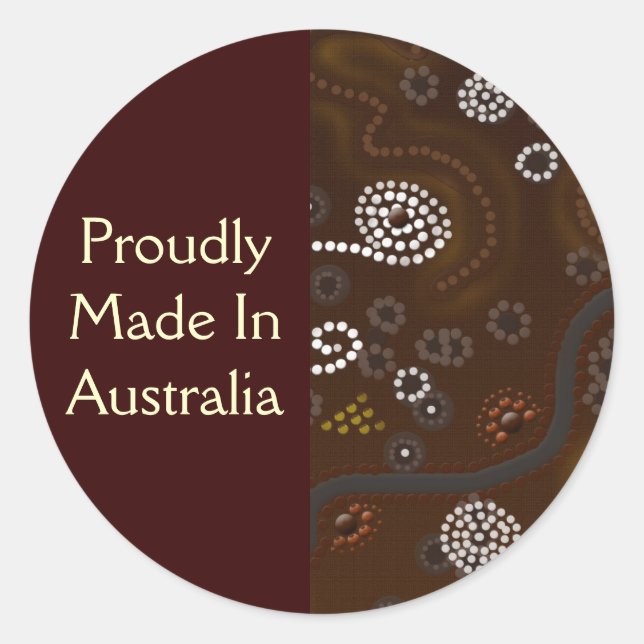 Australian Aboriginal Style Souvenir Art Stickers (Front)