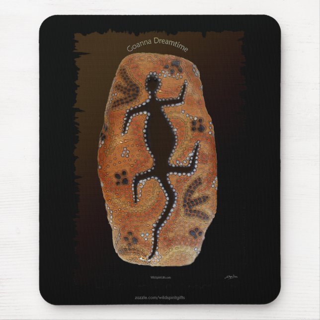 Australian Aboriginal-styled Outback Desert Art Mouse Mat (Front)