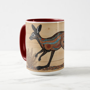 Australian Aboriginal-themed Kangaroo Mug