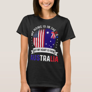 Australian American Flag Australian Roots USA T-Shirt
