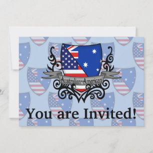 Australian-American Shield Flag Invitation