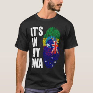 Australian And Ethiopian Mix DNA Flag Heritage T-Shirt