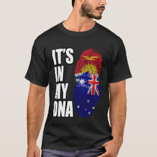 Australian And Kiribati Mix DNA Heritage Flag T-Shirt