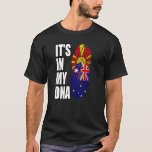 Australian And Macedonian Mix DNA Heritage Flag T-Shirt