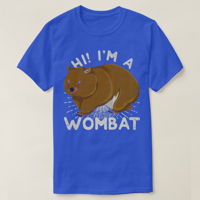 Australian Animal Cute Wombat T-Shirt (Design Front)