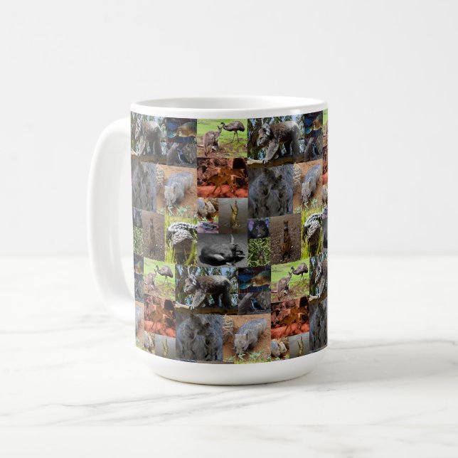 Australian Animals Photo Collage, Coffee Mug (Front Left)
