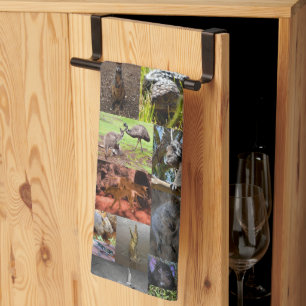 Australian Animals Photo Collage, Tea Towel