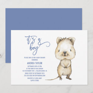 Australian Animals Quokka It's A Boy Baby Shower Invitation