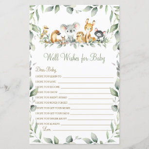 Australian Animals Well Wishes for Baby Game