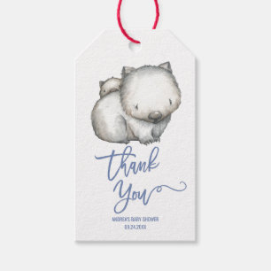 Australian Animals Wombat Thank You Gift Tags