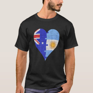 Australian Argentinian Flag Heart T-Shirt