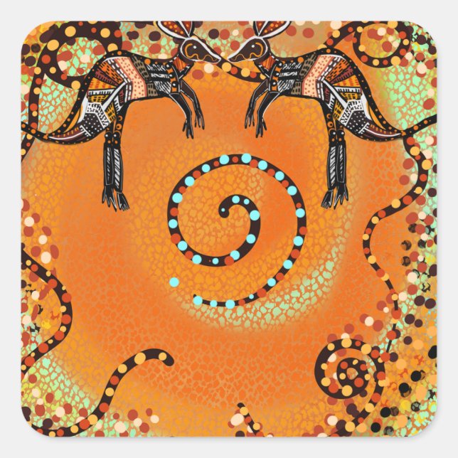 AUSTRALIAN ART SQUARE STICKER (Front)