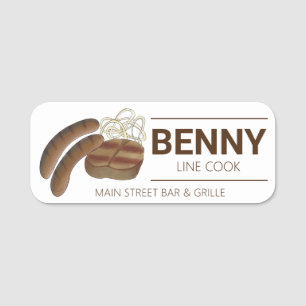 Australian Aussie BBQ Barbecue Restaurant Food Name Tag