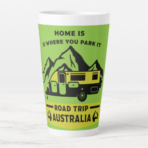 Australian Aussie Caravan Caravanning Summer Latte Mug