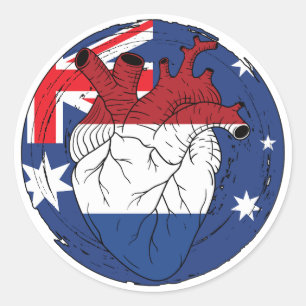 Australian Australia Koningsdag Dutch Netherlands Classic Round Sticker