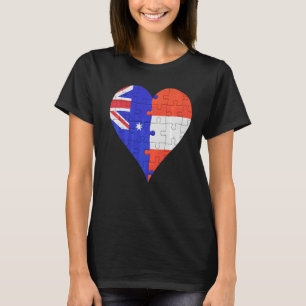 Australian Austrian Flag Heart T-Shirt