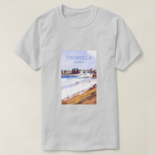Australian beach travel art Cronulla T-Shirt