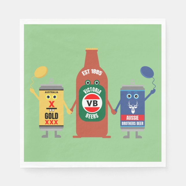 Australian Beer lovers And Drinkers Napkin (Front)