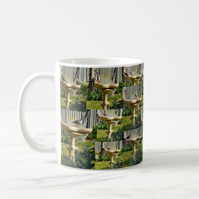 Australian Birds On A Bird Bath, Coffee Mug (Left)