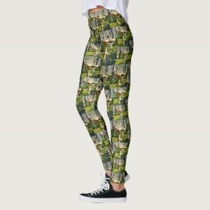 Australian Birds On A Bird Bath, Leggings