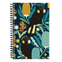 Australian Black Cockatoo & Banksia Native Floral