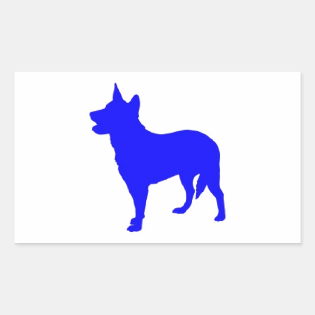 Australian Blue Heeler Rectangular Sticker (Front)