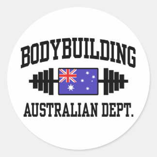 Australian Bodybuilder Classic Round Sticker