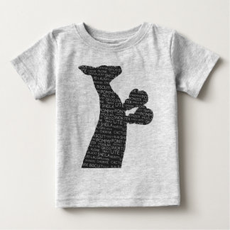 Australian Boxing Kangaroo with Slang Typography B Baby T-Shirt