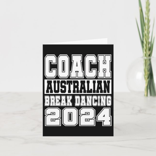 Australian Break Dancing Coach Funny Matching Crew Card (Front)