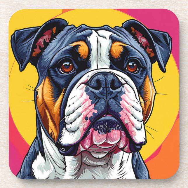 Australian Bulldog dog Coaster (Front)