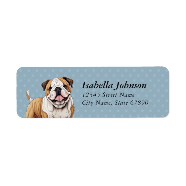 Australian Bulldog Return Address Labels (Front)