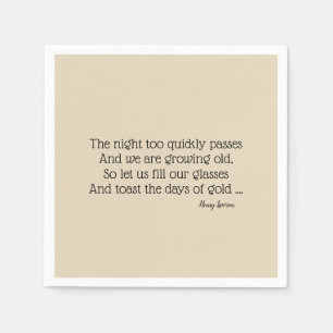 Australian Bush Poetry Paper BBQ Napkins