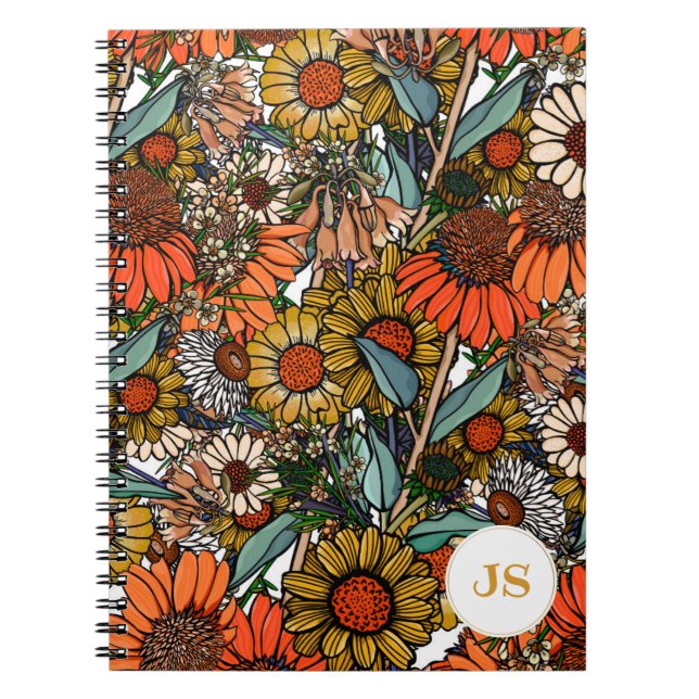 Australian Bush Wildflower Garden  Notebook (Front)