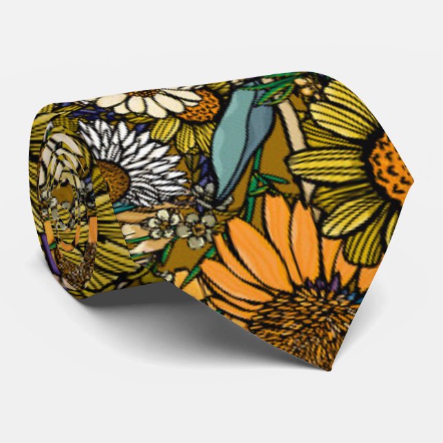 Australian Bush Wildflower Summer Garden Tie (Rolled)
