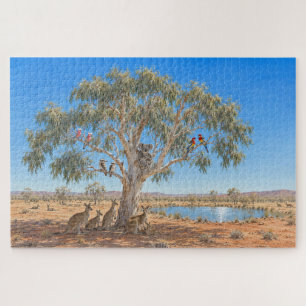 Australian Bush Wildlife Gathering Jigsaw Puzzle