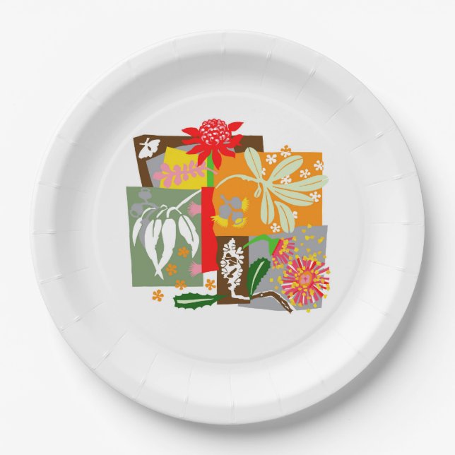Australian BUSHLAND native flora - Paper Plate (Front)