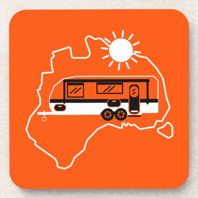 Australian Caravan Camping      Coaster (Front)