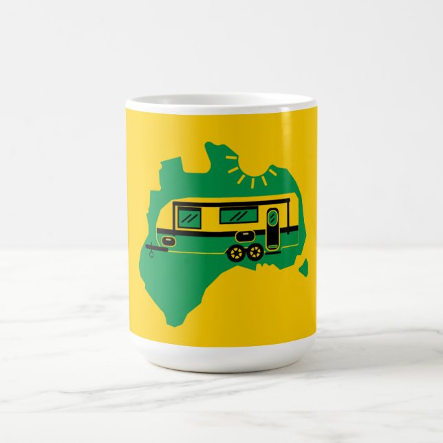 Australian Caravan Camping   Coffee Mug (Center)