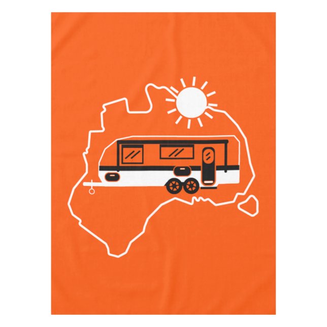 Australian Caravan Camping      Tablecloth (Front)