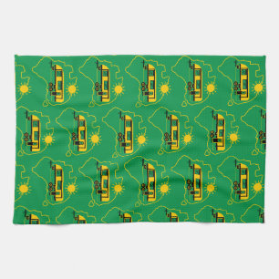 Australian Caravan Camping Tea Towel