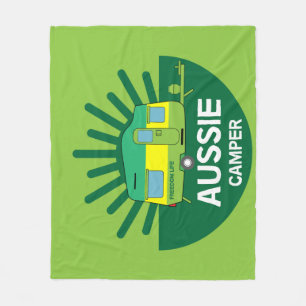 Australian Caravanning Aussie Caravaner Camp T Fleece Blanket