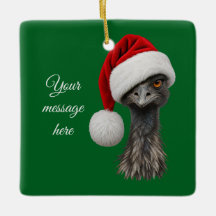Australian Cassowary Seasonal-Hat and Pom-Pom